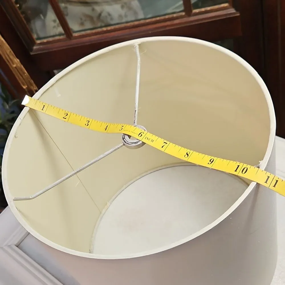 Elegant Cream Drum Lampshade Neutral Decor